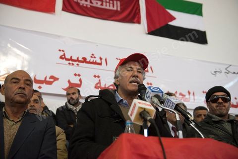 6 janvier 2013 : Meeting du Front populaire, qui rassemble les principaux partis d'extrême gauche,  à Gafsa, le 6 janvier 2013. Hama Hamami, leader du Parti des travailleurs, était le principal intervenant.