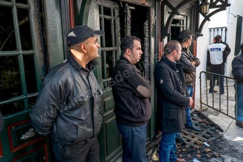13 janvier : au lendemain de l'incendie criminel du Mausolée de Sidi Bou Saïd El Béji au coeur du village touristique classé au patrimoine mondila de l'UNESCO.
