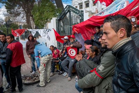 16 janvier 2013 : Grèbe gébnérale au Kef, manifestations, sitin des chomeurs et ville fantôme