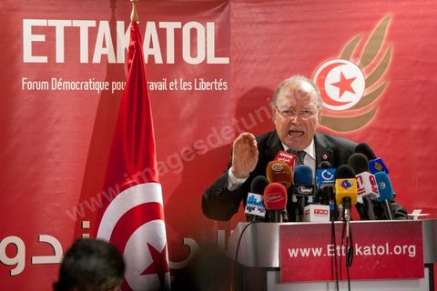 12 février 2013 : Conférence de presse de Mustapha Ben Jaafar, Président de l'Assemblée Nationale Constituante au siège de son parti Ettakatol. Il a annoncé devant la presse que son parti Ettakatol, membre de la coalition gouvernementale, soutenait le chef de gouvernement. " Le pays a besoin d'un nouveau départ, la réconciliation nationale est nécessaire, a-t-il souligné. Ou ça passe, ou ça casse". " Ce mot n'a plus de sens, a ajouté Mustapha Ben Jaafar, interrogé sur la démission des ministres Ettakatol. Ils sont démissionnés".