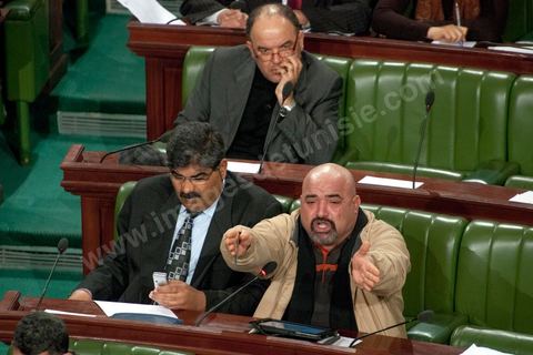 14 février 2013 : Intervention du député Brahim Kassas, allié à Nidha Tounes.  Convocation d'une séance extraordinaire à l'Assemblée Constituante pour débattre de la situation de crise polituqe en cours suite à l'assassinat de Chokri Belaid et l'annonce d ela formation d'un gouvernement de technocrates par Hammadi Jebali, Premier Ministre