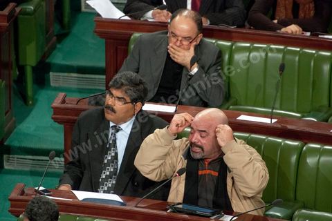 14 février 2013 : Intervention du député Brahim Kassas, allié à Nidha Tounes.  Convocation d'une séance extraordinaire à l'Assemblée Constituante pour débattre de la situation de crise polituqe en cours suite à l'assassinat de Chokri Belaid et l'annonce d ela formation d'un gouvernement de technocrates par Hammadi Jebali, Premier Ministre