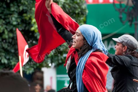 23 février 2013 : près de 3000 partisans et citoyens sont venus protester devant le Ministère de l'Intérieur pour la lenteur de l'enquête sur l'assassinat du militant politique Chokri Belaid le 6 février dernier. Les slogans ont aussi accusé le parti au pouvoir Ennahdha et son dirigeant Rached Ghannouchi.