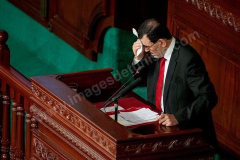 12 mars 2013 : discours de Ali Larayedh, le nouveau Premier Ministre, à l'Assemblée Nationale Constituante, pour l'investiture de son nouveau gouvernement présenté le 8 mars au Président de la République. Dans son discours le premier ministre a posé le programme de son gouvernement de 9 mois, programme politique pour mener aux élections pour la fin 2013,  programme sécuritaire, relance économique et lutte contre le chômage.