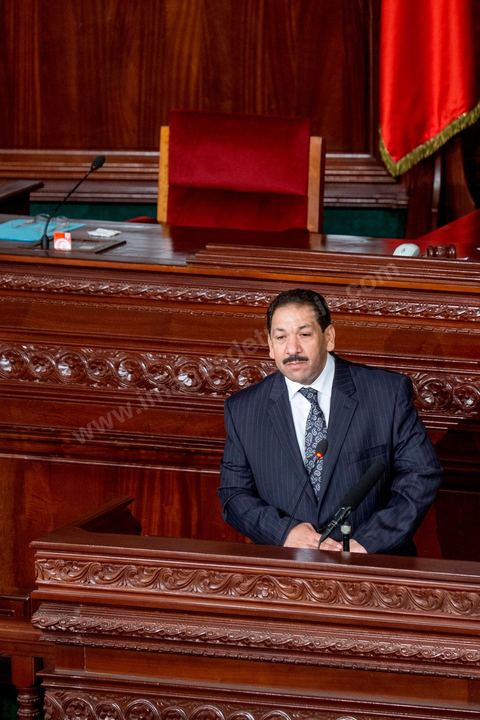 06 août 2013 : discours de Lotfi Ben Jeddou, Minsitre de l'Intérieur, à la  première séance de l'Assemblée depuis l'assassinat du député Mohamed Brahmi. La séance plénière débute par un long hommage au martyr avec prières et discours en présence des députés, hormis les 57 en retrait, du Premier Ministre et des ministres de l'Intérieur et de la Défense qui par leurs discours exposeront la situation dans le pays.