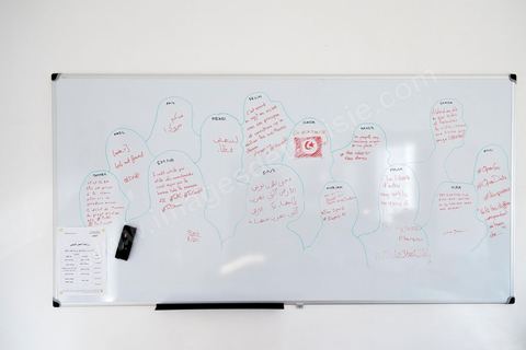 Tableau de l'équipe dans le bureau de Al Bawsala. Al Bawsala (la boussole) est une organisation non gouvernementale de droit tunisien à but non lucratif. Elle est indépendante de toute influence politique. L'équipe travaille depuis 2012 comme un l’observatoire de l’Assemblée nationale constituante.