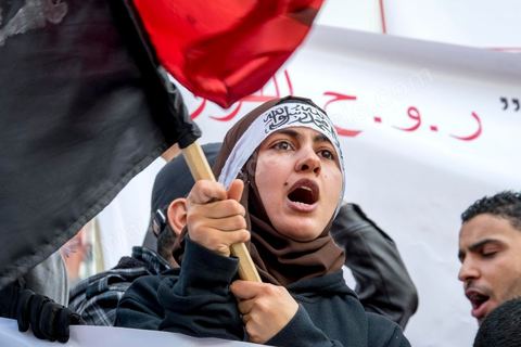 20 mars 2014 : Devant le théâtre municipal quelques dizaines de membres des LPR sont venus manifestés et demandés la libération d'un de leur leader Imed Dghij. Triste commémoration de l'Indépendance de la Tunisie sur l'avenue Habib Bourguiba où seuls le partisan islamiste Ennahdha et les très contestés LPR (Ligue de Protection de la Révolution) ont pris place. 