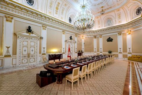 24 avril 2014 : Rencontre et entretien des deux Ministres des Affaires étrangères français et allemand avec le Président de la République Tunisienne Moncef Marzouki au Palais présidentiel de Carthage. Visite conjointe de Laurent Fabius, Ministre des Affaires Etrangères français et de son homologue allemand Frank-Walter Steinmeier à Tunis pour deux jours.