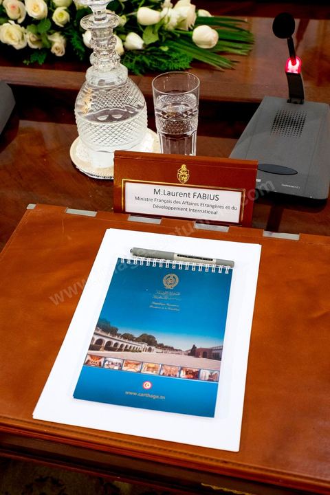 24 avril 2014 : Rencontre et entretien des deux Ministres des Affaires étrangères français et allemand avec le Président de la République Tunisienne Moncef Marzouki au Palais présidentiel de Carthage. Visite conjointe de Laurent Fabius, Ministre des Affaires Etrangères français et de son homologue allemand Frank-Walter Steinmeier à Tunis pour deux jours.
