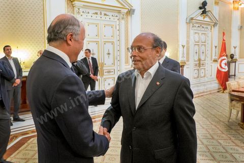 24 avril 2014 : Rencontre et entretien des deux Ministres des Affaires étrangères français et allemand avec le Président de la République Tunisienne Moncef Marzouki au Palais présidentiel de Carthage. Visite conjointe de Laurent Fabius, Ministre des Affaires Etrangères français et de son homologue allemand Frank-Walter Steinmeier à Tunis pour deux jours.