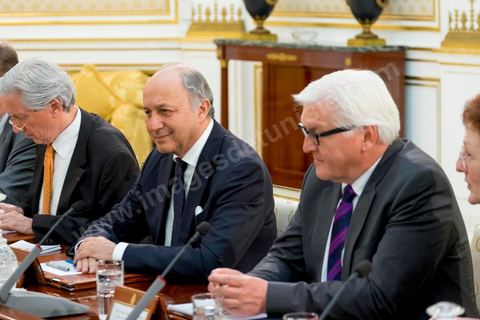 24 avril 2014 : Rencontre et entretien des deux Ministres des Affaires étrangères français et allemand avec le Président de la République Tunisienne Moncef Marzouki au Palais présidentiel de Carthage. Visite conjointe de Laurent Fabius, Ministre des Affaires Etrangères français et de son homologue allemand Frank-Walter Steinmeier à Tunis pour deux jours.