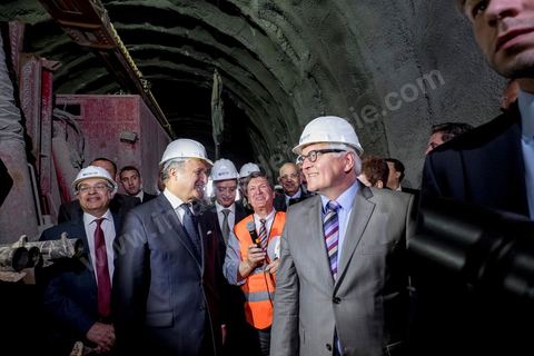 25 avril 2014 : Visite du chantier du Réseau Ferroviaire Rapide de Tunis (RFR) à Tunis. Projet financé par l'état tunisien, l'AFD, la BEI, la KfW et l'UE. Visite conjointe de Laurent Fabius, Ministre des Affaires Etrangères français et de son homologue allemand Frank-Walter Steinmeier à Tunis.
