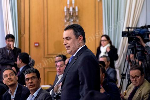14 mai 2014 : Conférence de presse de Mehdi Jomaa, chef du gouvernement, pour son bilan des 100 jours. en présence des membres de son gouvernement, des chefs et rédacteurs en chefs des médias tunisiens et étrangers.
