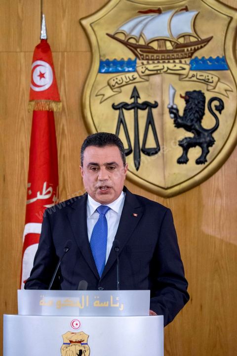 14 mai 2014 : Conférence de presse de Mehdi Jomaa, chef du gouvernement, pour son bilan des 100 jours. en présence des membres de son gouvernement, des chefs et rédacteurs en chefs des médias tunisiens et étrangers.