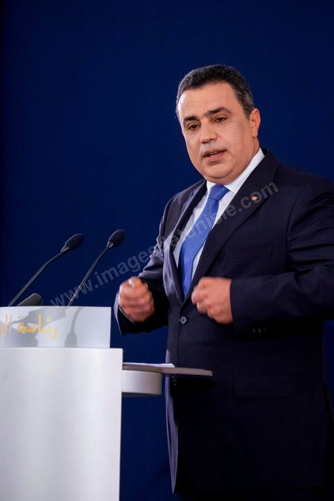 14 mai 2014 : Conférence de presse de Mehdi Jomaa, chef du gouvernement, pour son bilan des 100 jours. en présence des membres de son gouvernement, des chefs et rédacteurs en chefs des médias tunisiens et étrangers.