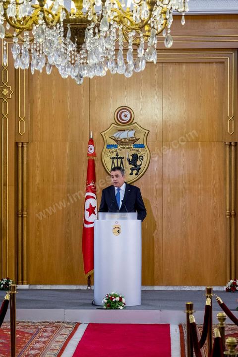 14 mai 2014 : Conférence de presse de Mehdi Jomaa, chef du gouvernement, pour son bilan des 100 jours. en présence des membres de son gouvernement, des chefs et rédacteurs en chefs des médias tunisiens et étrangers.
