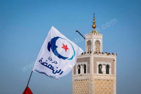 7 juin 2014 : le parti islamiste Ennahdha fête son 33ème anniversaire sur la grade place de la Kasbah à Tunis. Plus de 3000 militants sont venus assister à ce qui ressemble à un meeting politique, musique et discours du fondateur et président du parti Rached Ghannouchi.