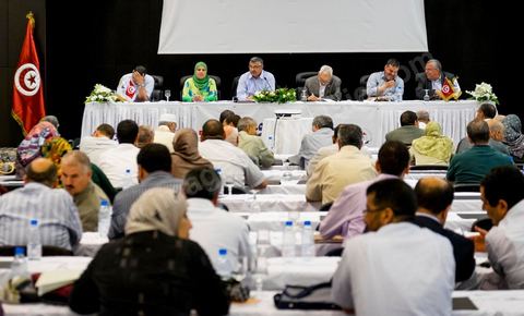 14 juin 2014 : réunion du Conseil de la Choura du parti islamiste Ennahdha dans un hôtel de la Banlieue nord de Tunis. Réunion sur la préparation des élections législatives et présidentielles de octobre te novembre 2014 et elctions du nouveau bureau politique du parti. 