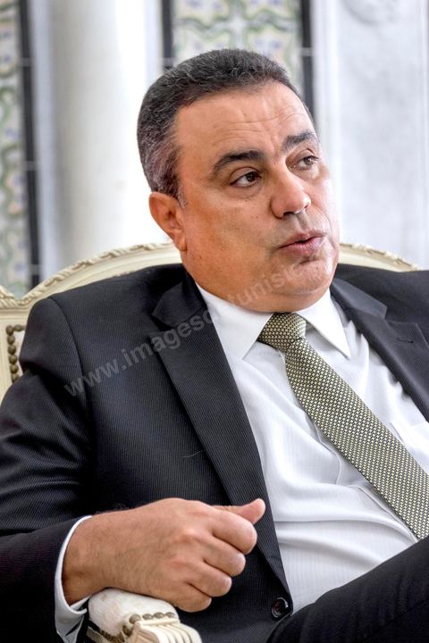 04 septembre 2014 : interview de Mehdi Jomaa, chef du houvernement tunisien dans son bureau