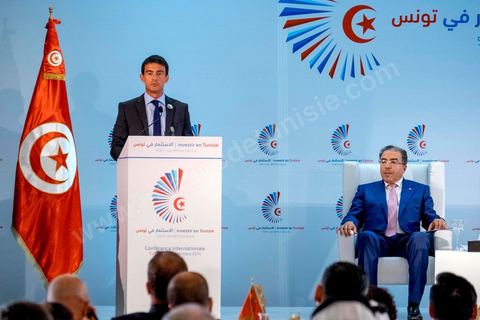 08 septembre 2014 : discours de Manuel Valls Premier ministre français lors de l'ouverture de la  Conférence "Investir en Tunisie, start up democracy" organisé apr la Tunisie et la France avec la présence de nombreux pays. La Tunisie présente, au cours de cette conférence, 20 projets structurants d’investissement dans plusieurs secteurs à l’instar des nouvelles technologies, des énergies renouvelables, de l’industrie, du tourisme et du commerce.
