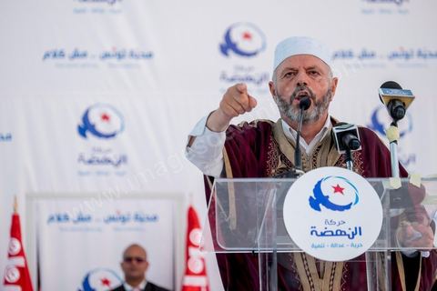18 octobre 2014 : Discours de Habib Ellouze dans le théâtre de Sidi Mansour, ville dans la banlieue nord de Sfax, deuxième ville du pays, plus de 10 000 partiisans d'Ennahdha se sont rassemblés pour un grand meeting du parti islamiste. Sous un soleil de plomb, Rached Ghannouchi, président du parti, orchestre un meeting electoral avec présentations des deux listes Ennahdha (Sfax1 et 2), discours des candidats et discours final de Ghannouchi.