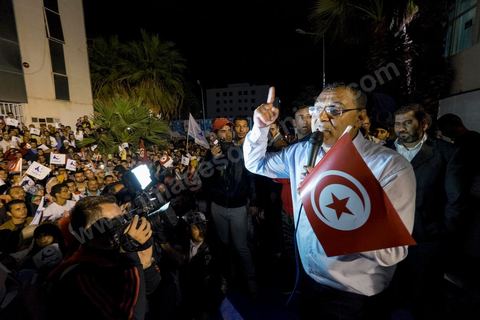 27 octobre 2014 : Discours de Abdelhamid Jelassi, directeur de campagne. A l'appel du parti Ennahdha, plusieurs centaines de militants se sont réunis au lendemain des élections. Les dirigeants du parti ont remercié les militants pour leur engagement et reconnaitre la défaite aux élections. Rached Ghannouchi, président du parti islamiste a remercié les militants dans son discours et reconnu la défaite. 