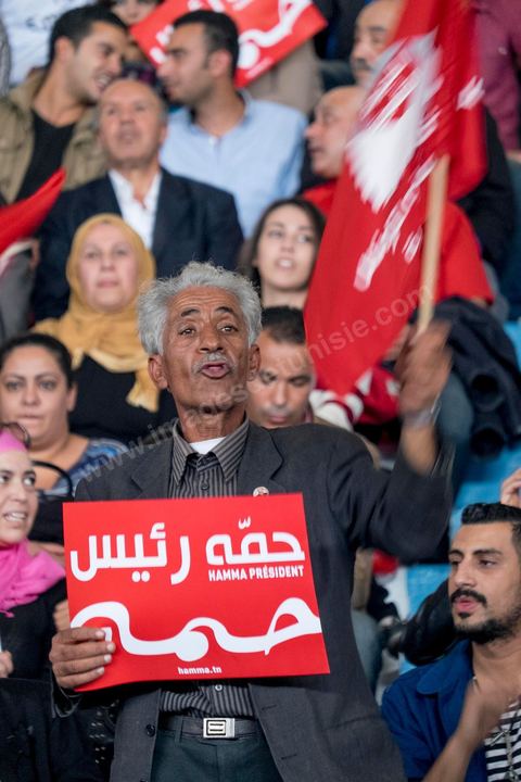 16 novembre 2014 : grand meeting politique du Front populaire, troisième force politique du pays, dans le cadre de la candidature de son président Hamma Hammami à la présidence de la république pour les élections du 23 novembre. Dans un long discours de plus d'une heure, Hammami, a assuré qu'il travaillera à l'installation d'une justice sociale et d'un équilibre entre les différentes régions du pays, avant de finir son meeting avec sa femme Radia Nasraoui, sa fille et tous ses amis et leaders du parti.