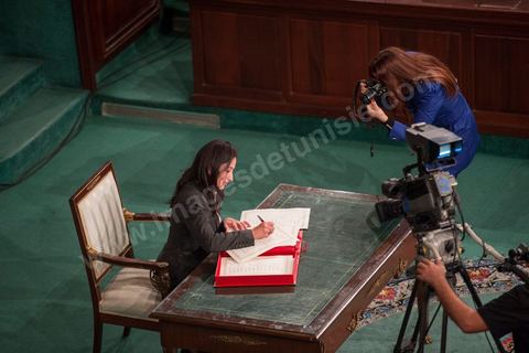 20 novembre 2014 : Séance de clôture de l'Assemblée Nationale Constituante afin de marquer la fin de ses travaux. Chaque député est venu signer une copie manuscrite de la Constitution. A cette occasion, Ben Jâafar a prononcé un discours dans lequel il a dressé le bilan de 3 ans de travaux de l’ANC et a salué la contribution des députés mais aussi celle de la société civile et des journalistes qui ont couvert les travaux de l’Assemblée et qui ont participé aux nombreux événements. 