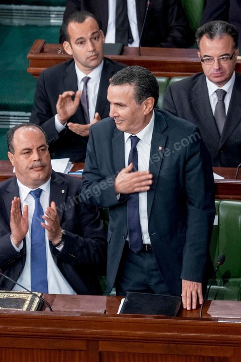 4 février 2015 : Farhat Horchani, ministre de la Défense. Présentation du nouveau gouvernement de Habib Essid et discours de politique générale du nouveau Premier Ministre Habib Essid avant le vote de confiance au gouvernement à l'assemblée des Représentants du Peuple.