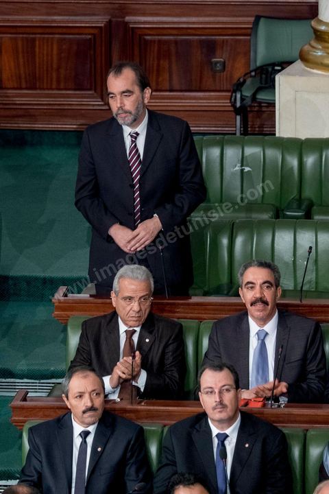 4 février 2015 : Saïd Aïdi, Ministre de la Santé. Présentation du nouveau gouvernement de Habib Essid et discours de politique générale du nouveau Premier Ministre Habib Essid avant le vote de confiance au gouvernement à l'assemblée des Représentants du Peuple.