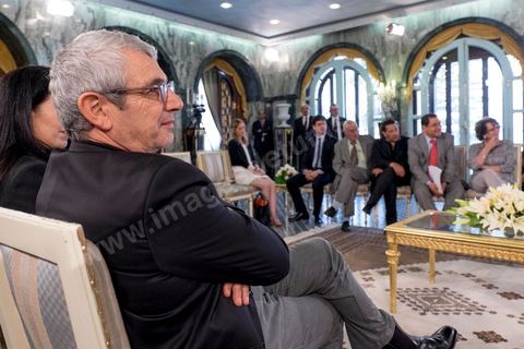 18 avril 2015 : Michel Boujenah au palais présidentiel de Carthage, le président tunisien Béji Caïd Essebsi reçoit la délégation. Dans le cadre de la promotion de la Tunisie, la ministre française de la Culture Fleur Pelerin s'est rendue en Tunisie dans un voyage organisé par le ministère du tourisme avec une délégation de personnalités françaises et tunisiennes qui participent à la campagne de communication "La Tunisie, moi j'y vais".
