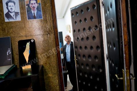 Houcine ABBASSI, le secrétaire Général de l'UGTT, Union Général des Travailleurs Tunisiens, syndicat des travailleurs et membres du quartet du Dialogue National Tunisien qui vient de recvoir le Prix Nobel de la Paix 2015 ce 9 octobre 2015. 
