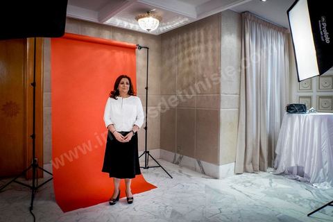 Wided Bouchamaoui, Présidente de l'UTICA, union des patrons tunisiens, la seule femme membre du quartet du Dialogue National Tunisien qui vient de recvoir le Prix Nobel de la Paix 2015 ce 9 octobre 2015.