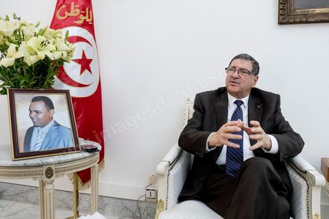 Habib Essid, chef du gouvernment tunisien depuis le 6 février 2015