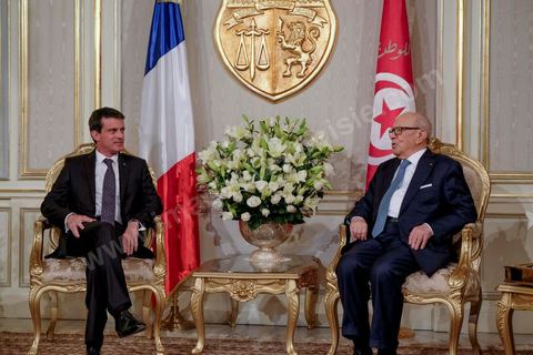 28 novembre 2016 : rencontre entre le Président tunisien Béji Caid Essebsi et le PRemier Ministre français Manuel Valls à la veille de l'ouverture de la Conférence des investisseurs pour la  Tunisie Tunisia2020.