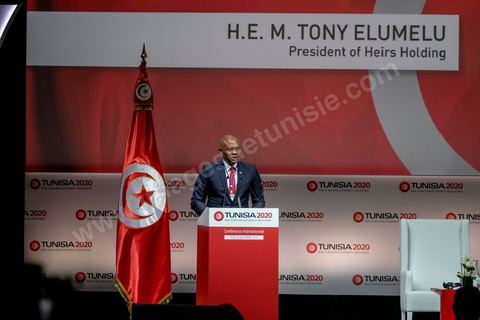 29 novembre 2016 : Cérémonie d'ouverture de la Conférence Tunisia 2020 par président Tunisien Beji Caid Essebsi, avec Emir du Qatar, Premiers Ministres tunisien, français et algérien.
