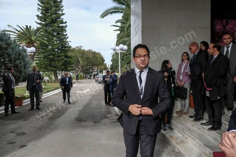 29 novembre 2016 : Cérémonie d'ouverture de la Conférence Tunisia 2020 par président Tunisien Beji Caid Essebsi, avec Emir du Qatar, Premiers Ministres tunisien, français et algérien.