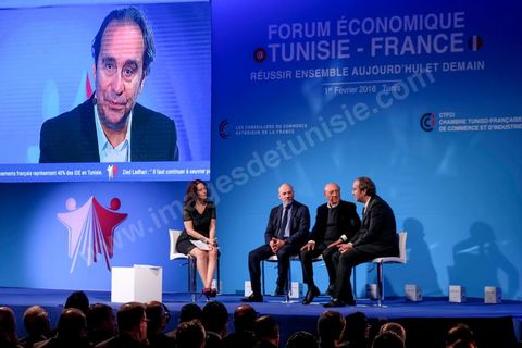 1er février 2018 : Intervention conjointe de Xavier Niel, fondateur d'Iliad (Free), Stéphane Richard, PDG de Orange et Jacques Seguéla, co fondateur de Havas, au forum économique franco-tunisien à Tunis