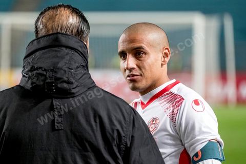 23 mars 2018 : Nabil Maâloul, entraineur de l'équipe nationale. Match de football amical entre la Tunisie et l'Iran en vue de la préparation à la coupe du monde de football en Russie en juin 2018. match au stade de Radès, banlieue sud de Tunis, avec près de 4000 spectateurs et sous une pluie intensive, la Tunisie remporte le match 1 à 0. 