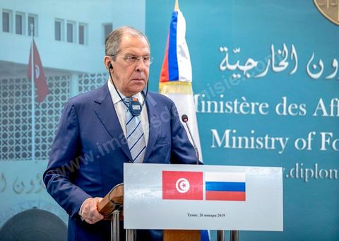 26 janvier 2019 : Au terme de sa visite en Tunisie, le ministre des Affaires étrangères russe Serguei Lavrov a annoncé, lors d'une conférnece de presse au Minsitère des Affaires Etrangères tunisien, la prochaine signature d’un accord de coopération économique et technico-scientifique avec notre pays. Son homologue tunisien a précisé que cet accord interviendra  dans le courant du premier semestre de cette année.