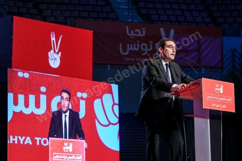 1er mai 2019 : cérémonie de cloture du premier congrès constitutif du nouveau parti Tahya Tounes dans la salle de Radès. Youssef Chahed, leader non déclaré de ce parti, est venu tenir un discours de cloture d'une heure, mais est entré comme chef du gouvernement et ressorti comme chef du gouvernement, ni nouveau adhérent et encore moins candidat à la présidence pour ce nouveau parti issu du goupe parlementaire de la Coalition nationale et soutien incoditionnel à son chef de gouvernement. « Grâce à vous, aujourd’hui le gouvernement n’est plus seul. Je ne me sens plus seul. Le soutien au gouvernement s’est renforcé depuis la constitution du groupe parlementaire de la Coalition. Il a pris encore plus de force avec la création de Tahya Tounes. Quand on me dit aujourd’hui que le parti tire avantage du gouvernement, je réponds que c’est précisément l’inverse. C’est le gouvernement qui bénéficie de l’appui de Tahya Tounes." déclarera Chahed.