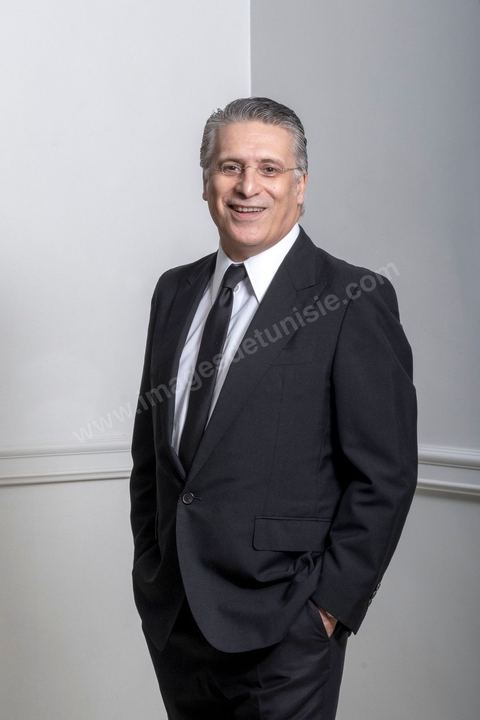 1er juin 2019 :Portrait de Nabil Karoui qui vient de se déclarer candidat à l'élection présidentielle prévue le 15 septembre 2019 sous l'étiquette de son parti Au coeur de la Tunisie. 
