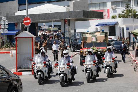 26 juillet 2019 : sortie de la dépouille du président Beji Caïd Essebsi de l'hopital Militaire de Tunis