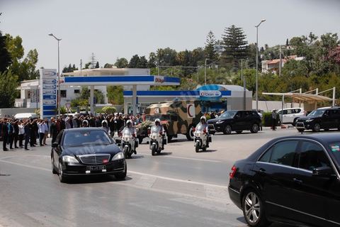 26 juillet 2019 : sortie de la dépouille du président Beji Caïd Essebsi de l'hopital Militaire de Tunis