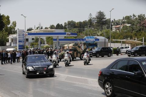 26 juillet 2019 : sortie de la dépouille du président Beji Caïd Essebsi de l'hopital Militaire de Tunis