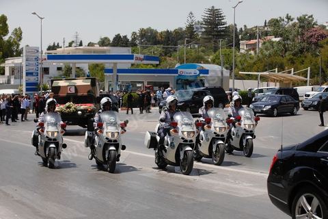 26 juillet 2019 : sortie de la dépouille du président Beji Caïd Essebsi de l'hopital Militaire de Tunis