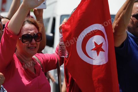 26 juillet 2019 : sortie de la dépouille du président Beji Caïd Essebsi de l'hopital Militaire de Tunis