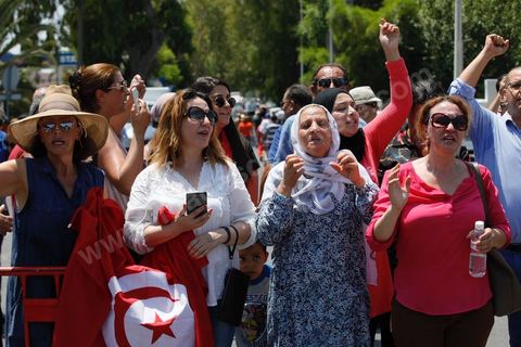 26 juillet 2019 : sortie de la dépouille du président Beji Caïd Essebsi de l'hopital Militaire de Tunis