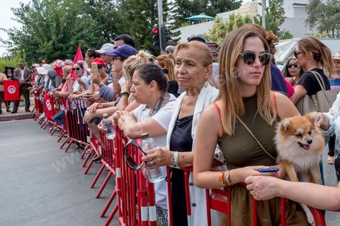 27 juillet 2019 : Obsèques nationales pour le Président de la République Béji Caïd Essebsi, décédé ce 25 juillet à 92 ans. Le cortège funéraire, après une cérémonie au palais présidentiel de Carthage, traverse la capitale Tunis pour rejoindre le caveau de la famille dans le cimetière du Jellaz à Tunis. 