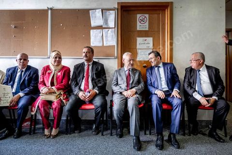 09 août 2019 : Dépot de candidature de Abdlefatah Mourou, co-fondateur et vice président du Parti Ennahdha, pour son parti en présence de rached Ghannouchi et autres leaders du parti islamiste lors de ce dernier jour de dépots de candidature à l'ISIE pour les candidats à la présidentielle du 15 septembre, très forte affluence et 98 candidats au final mais seulement 25% des dossiers retnus en premier examen. 